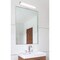 Westinghouse Fixture Wall LED Dimmable 25W Clear Temp Slct Brshd Nkl Crvd White Frosted Shade 6112100 - alternate 5